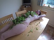 Slutty wife wearing Salad Dressing